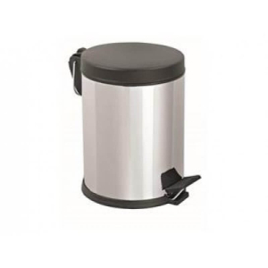 Урна з нержавіючої сталі, 30 л, глянець, пластикова кришка 0111-P