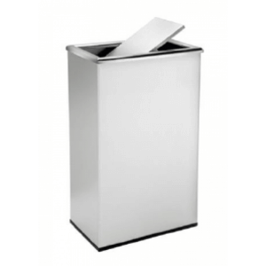 Урна из нержавеющей стали с квадратной поворотной крышкой,сатиновая, 0563