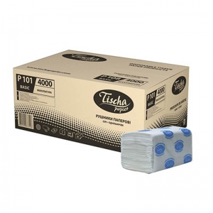 Паперові рушники листові, макулатурні, сірі, економ P101