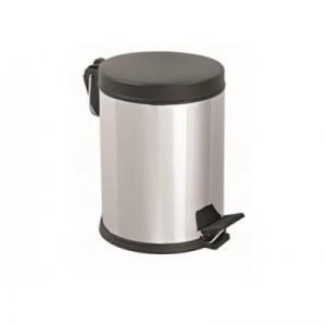 Урна з нержавіючої сталі, 20 л, глянець, пластикова кришка 0109-Р