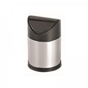 Кошик з поворотною пластиковою кришкою,нержавіюча сталь,глянець,0136-T