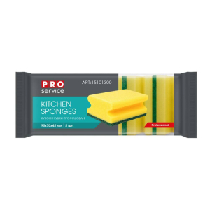 Кухонні губки PRO service Professional жовті, 5 шт.