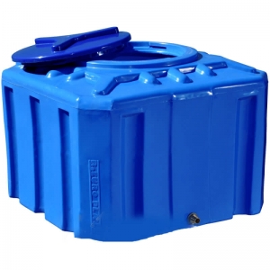 Емкость 200л квадратная, двухслойная, синяя
