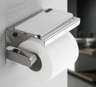 Тримач паперу туалетного стандарт AURA з поличкою