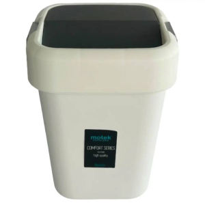 Сміттєве відро пластикове 8 л із поворотною кришкою біле COB-410W