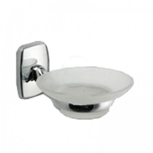 Мыльница прозрачная с хромированным держателем S-7959