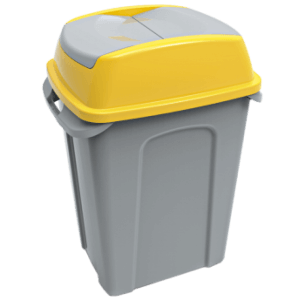 Бак для сміття PLANET HIPPO 50 л сіро-жовтий