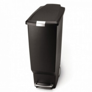 Урна с педалью 40л SLIM черная CW1361