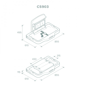 Сповивальний настінний столик CS903