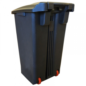 Бак для мусора на колесах с педалью PLANET 50 л черный