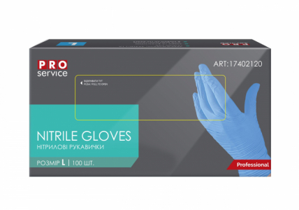 PRO Перчатки нитриловые Standart L 100 шт/уп 17402120