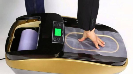 Аппарат для надевания бахил XT46C1 (цвет золото)+1 пленка в подарок!