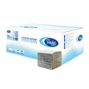 Туалетний папір листовий макулатурний сірий