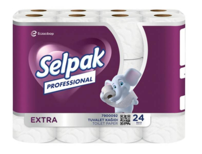 Selpak Pro Service Extra, 24 рулона, Туалетная бумага Селпак, 2-слойная