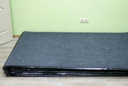 Грязезащитный коврик Дабл Стрипт  80*120 серый