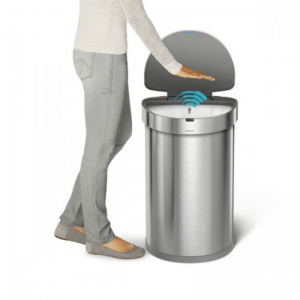 Урна напівкругла сенсорна 45л FPP з кишенею для мішків ST2009
