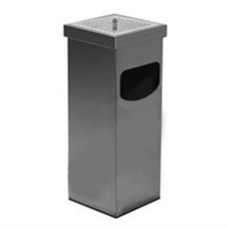 Урна-пепельница, квадратная, из нержавеющей стали, матовая, 90 л, 0292