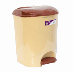 Ведро для мусора с педалью IRAK PLASTIK BELLA №1 12л бежевое