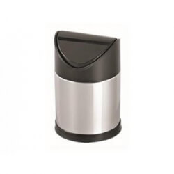 Кошик з поворотною пластиковою кришкою,нержавіюча сталь,глянець 0134-T