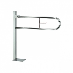 Поручень підлоговий, підйомний, з тримачем рулонів туалетного паперу