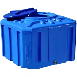 Ємність 200л квадратна, двошарова, синя