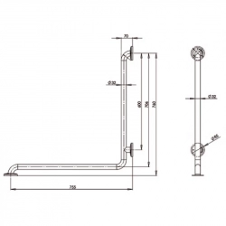 Поручень для инвалидов угловой MEDIEPOXY