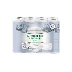 Туалетная бумага "Серебро" 3 слоя, 24 шт.