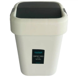 Мусорное ведро пластиковое 8 л с поворотной крышкой белое COB-410W