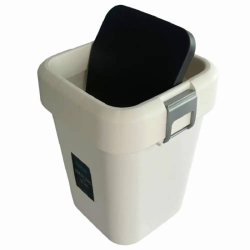 Сміттєве відро пластикове 8 л із поворотною кришкою біле COB-410W