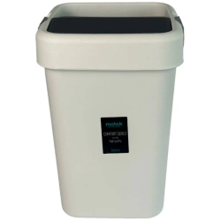 Мусорное ведро пластиковое 18 л с поворотной крышкой белое COB-411W
