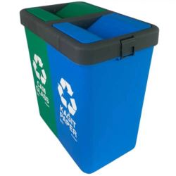 Контейнер для сортировки мусора двойной для бумаги и стекла 40+40 л CK-415