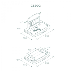 Сповивальний настінний столик CS902