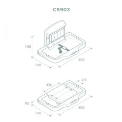 Сповивальний настінний столик CS903