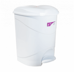 Ведро пластиковое с педалью IRAK PLASTIK BELLA №1 12л белое