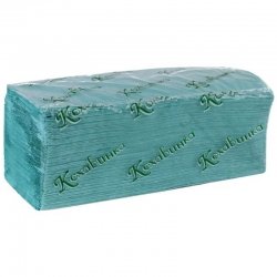 Паперові рушники листові, макулатурні, зелені Кохавинка K-200