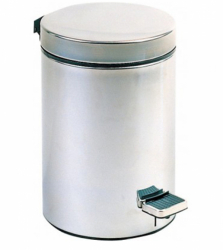 Корзина для сміття з педаллю12 л, нержавіюча сталь глянцева S12LCS