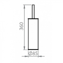 Щетка для унитаза напольная, белая. B402402_White