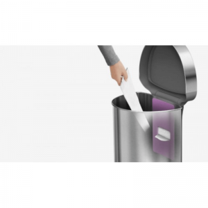 Урна напівкругла сенсорна 45л FPP з кишенею для мішків ST2009