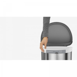 Урна напівкругла сенсорна 45л FPP з кишенею для мішків ST2009